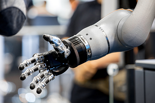 robot hand flexing